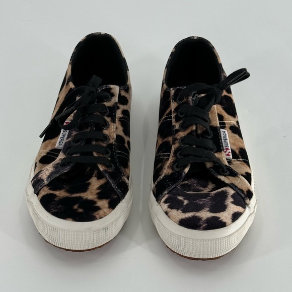 Superga Leopard Print Velvet Sneakers 8 - Picture 3 of 8